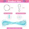 Lanyard String Kit, 25 Bundles Gimp String Plastic Lacing Cord with 20pcs Snap Clip Hooks and Keyrings for Boondoggle Crafts, Bracelets and Lanyard Weaving (Laser & Glow in Dark)